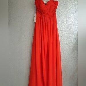 NWT Love Wedding Dark Orange Princess Cut Formal Gown